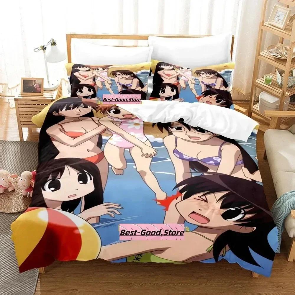 Azumanga Daioh Bedding Set Single Twin Printed Bed Set With Pillowcase Bed Duvet Cover Soft Single Double Queen Super King Size