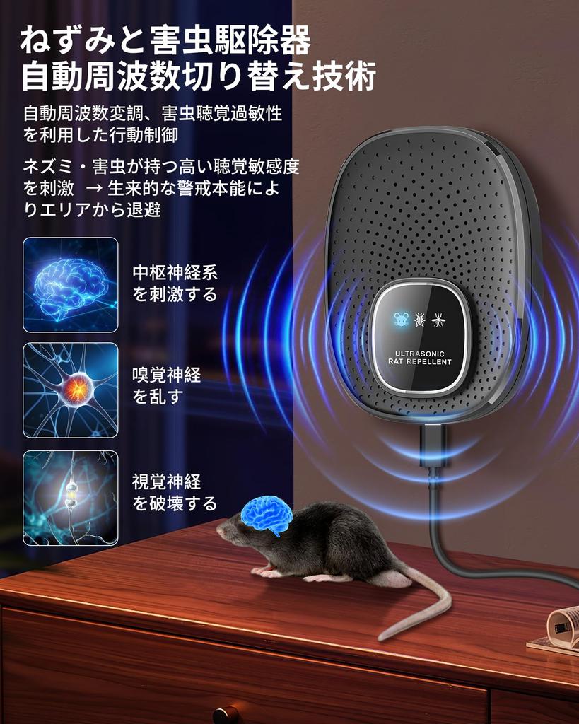 New Set of Gegoup Ultrasonic Pest Powerful Omnidirectional Automatic Frequency Safe and Harmless for Pets and Effective Range of 230 tatami Repels and