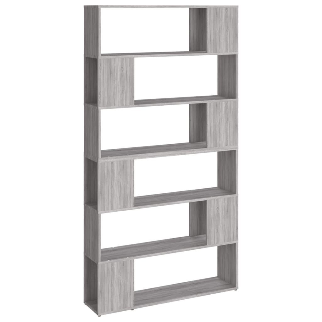 Bookshelf Room Divider Gray Sonoma 100 X 24 X 188 Cm