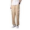 Overalls Men's Summer Korean Version of Trendy Loose Large-size Casual Men's Pants Solid Color Nine-point Straight-leg Pants