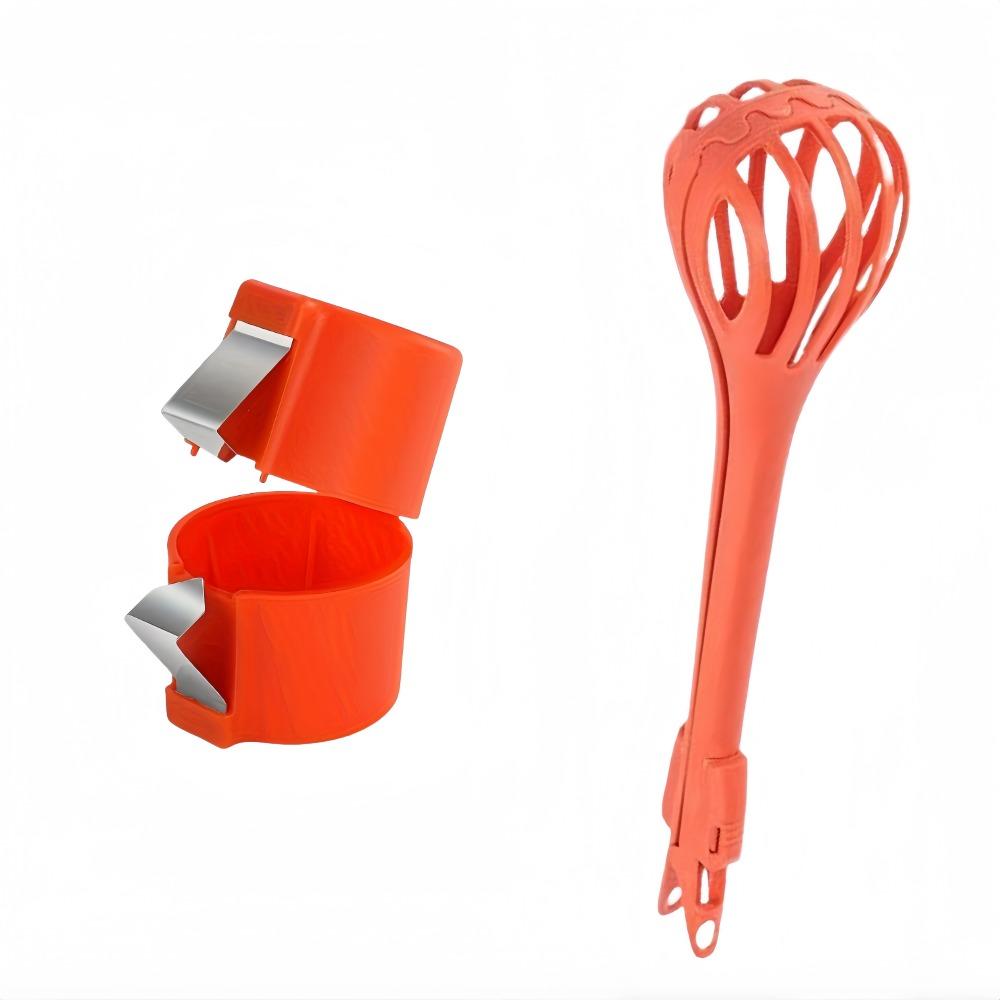 

Легкоочищаемый разделитель яичной скорлупы - быстрый разделитель скорлупы и желтка для кухни, основные принадлежности для выпечки оранжевый