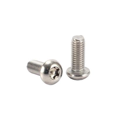 304 Stainless Steel Anti-Theft Torx Pin Screws & Bolts, M3-M12, Semicircular Pan Head