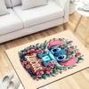 1pc Stitch Pattern Area Rug Soft Flannel Floor Mat for Living Room,Office,Bedroom and Carpet