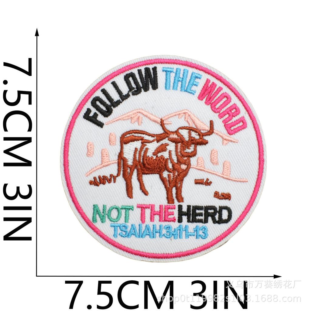 Believe In Light Positive Energy Embroidery Cloth Sticker Bag Decoration Jesu Patch Sticker Faith English Alphabet Embroidery Seal Ironing