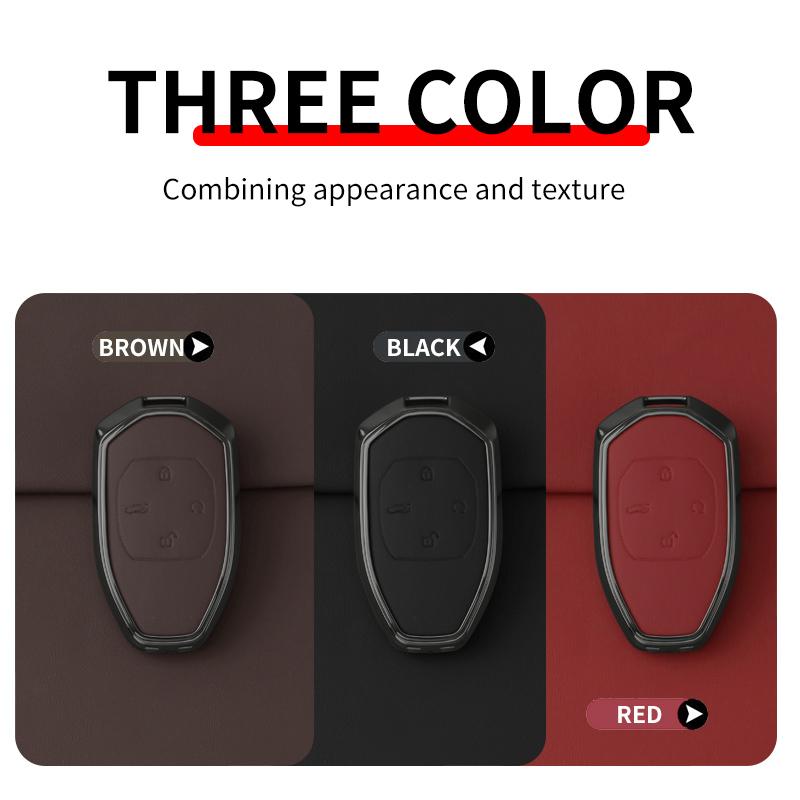For GAC Trumpchi Key Case GS4 GM8 GA4 GS5 GS3 GA3 GA6 SGS7 GS8 Car Remote Key Fob Zinc Alloy Leather Key Case Case Car Key Case