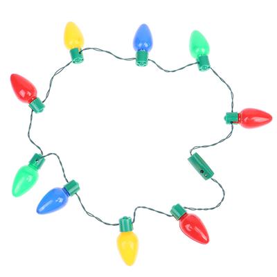Christmas Novelty Led Lights Glowing Christmas Light Bulb Necklace Christmas Decorations For Home Xmas Navidad Year
