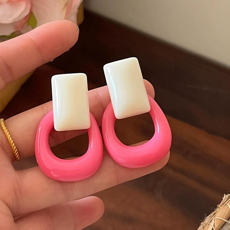 Candy Color Square Resin Pendant Earrings For Women Girl Sweet Simple Geometric Acrylic Ear Earring Charm Jewelry Wholesale 2026
