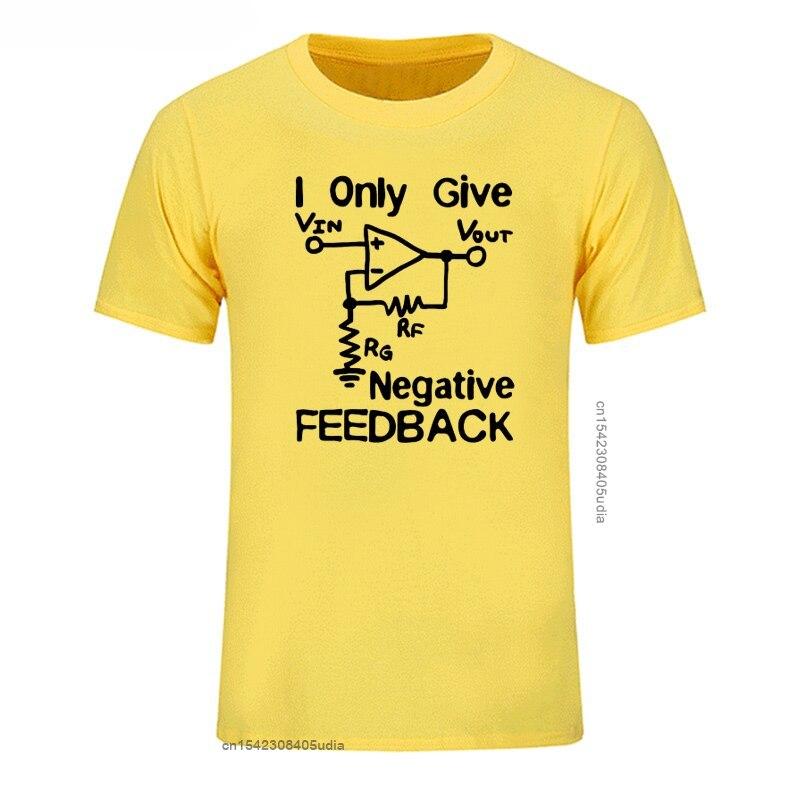 New Funny Cotton Oversized T Shirt Men Cotton Print Tee I Give Negative Feedback Computer Engineer T-Shirt New Fashion