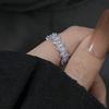 1PC Zircon Ring Luxury Personality Women Simple Fashion Full Oval Zircon Rings Wedding Party Jewelry Gifts