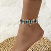 Temperament Retro Emerald Anklet Fashion Trend High Heels Rhinestone Foot Jewelry