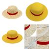 One Piece Luffy Sommer-Strohhut im Vintage-Stil zum Sonnenschutz für Familien-Strandtage