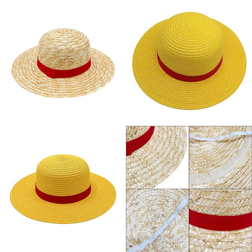 One Piece Luffy Summer Straw Hat For Sun Protection With Vintage Style For Family Beach Days