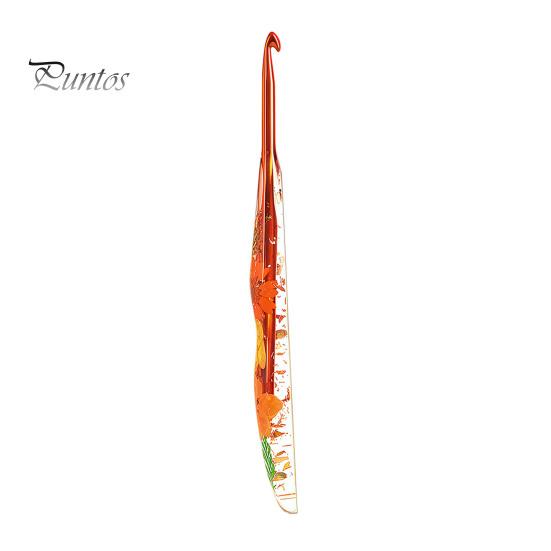 Comfortable Grip Crochet Hook Resin for Beginners, Crocheting Lovers, 2.0mm-8.0mm Ergonomic Durable with Long Floral Handle Blankets, Dolls,