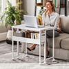 80 cm Drop Leaf Writing Work Desk - White