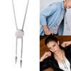 Classical Bolo Style Stainless Steel Sliding Pendant Necklace Ergonomic Design Jewelry for Comfortable Long Term Use