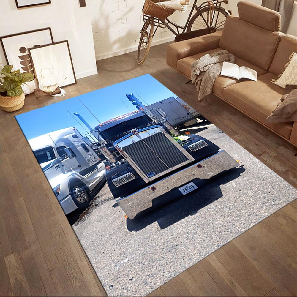 Kw Heavy Trucks Floor Rug Office Rug Suitable For Hallway Playrooms Decorate Room Dormitory Antislip Rug Decorate Offices