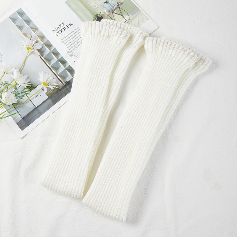 80cm Non-Slip Wool Knit Yoga & Dance Leg Warmers for Women - Autumn/Winter