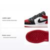 Zapatillas Air 1 Low GS Bred Toe para Niños Rojo Gimnasio Blanco Negro 553560-612