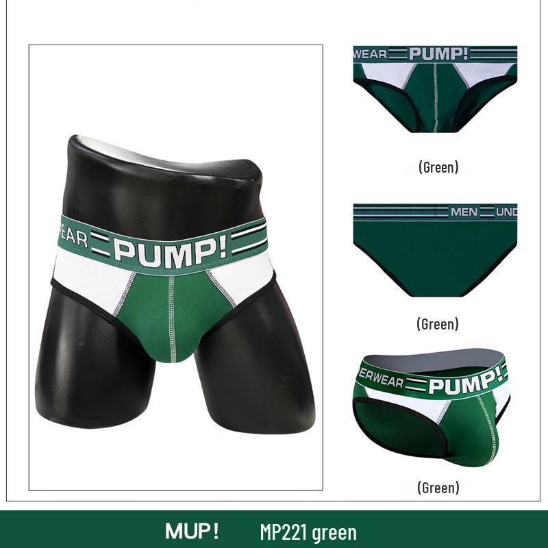 Trendy Low Rise Color Block Slim Fit Hip-Lifting Men's Sport Briefs