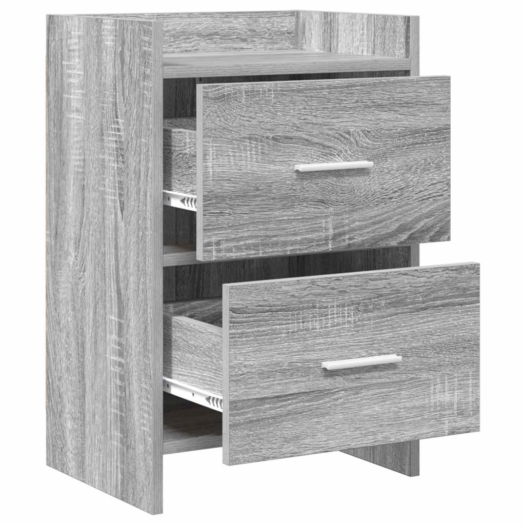 Nightstands 2 pcs Grey Sonoma 40 x 30 x 60 cm Particleboard