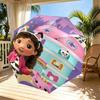Gabby's Dollhouse Print Automatic Open Close Umbrella, Portable Foldable Umbrella, for Outdoor Commute Camping Trip, Ideal Birthday Gift