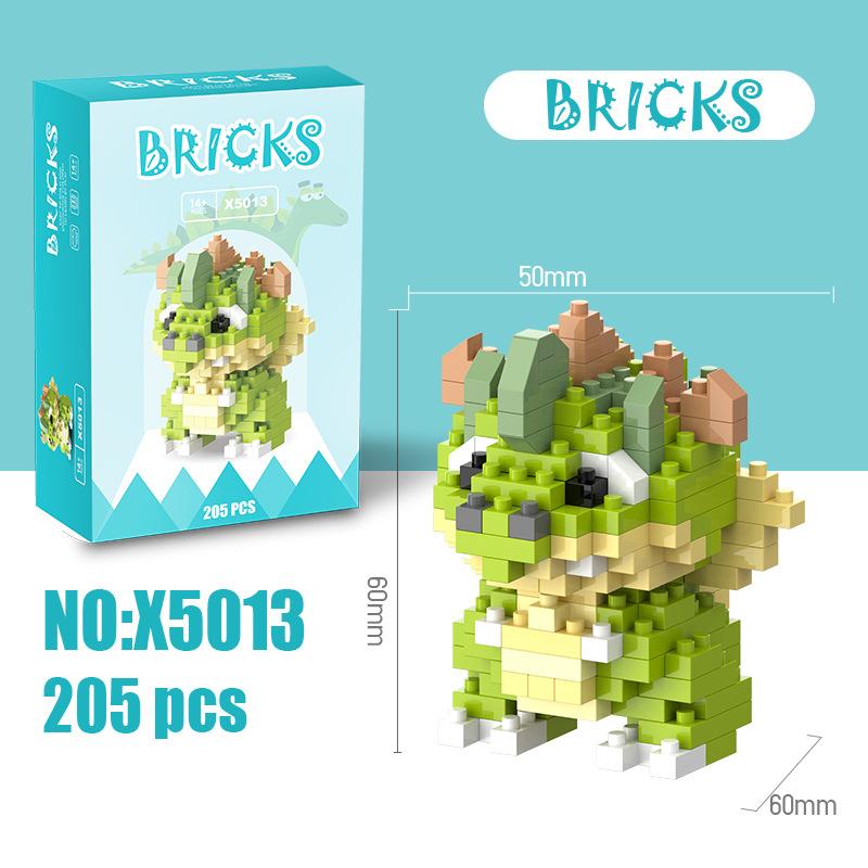 Jurassic Dinosaur Micro-grain Diamond Building Block Assembly Toys Children's Puzzle Handmade Gifts