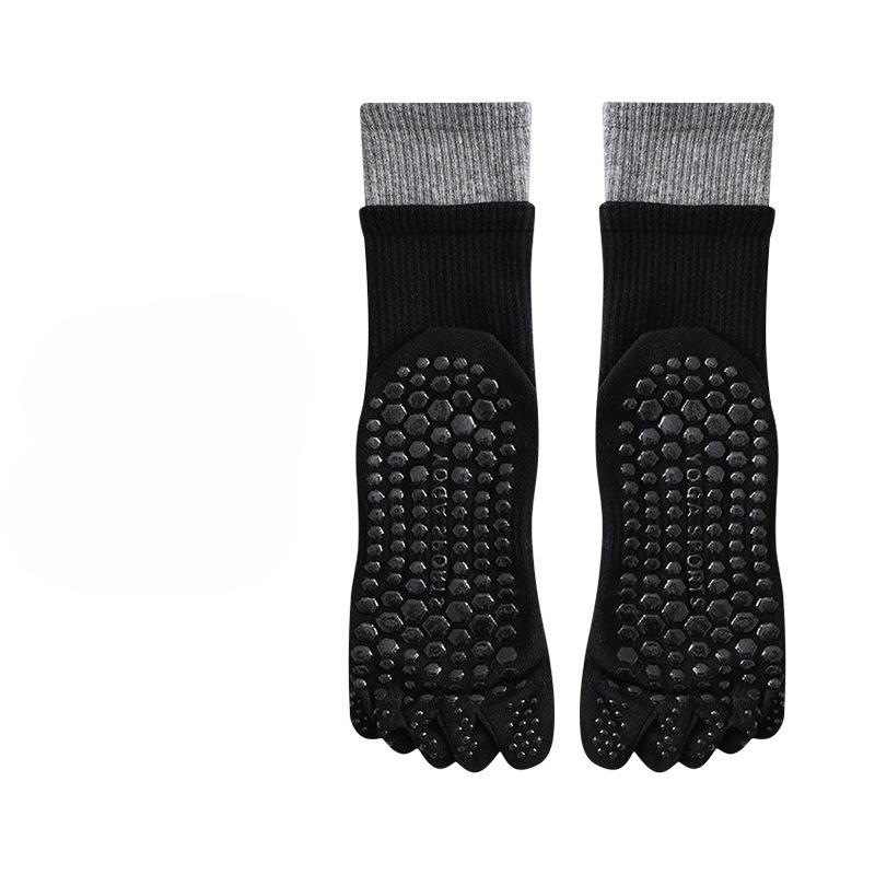 Five-finger Yoga Socks for Women, Mid-calf, Professional Anti-slip Pilates, Indoor Fitness Socks, Running and Skipping Rope, Floor Socks