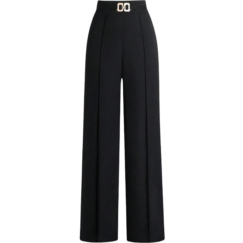 Women High Waist Loose Wide Leg Casual Commute Business Dress Pants