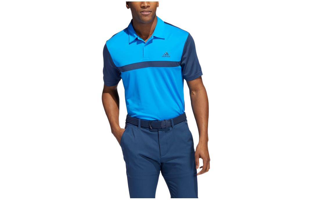 Adidas Polo Shirts Men s Blue Polo Collar Moderate Straight Fit HE3163 XXXL