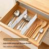 5Pcs Adjustable Expandable Plastic Drawer Divider Set No Drill For Deep Shallow Drawers Underwear Kitchen Storage