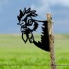1 Stück Verleihen Sie Ihrem Garten einen Hauch von Bauernhaus-Charme mit dieser Hahnkopf-Silhouetten-Dekoration für die Gartenparty-Dekoration.