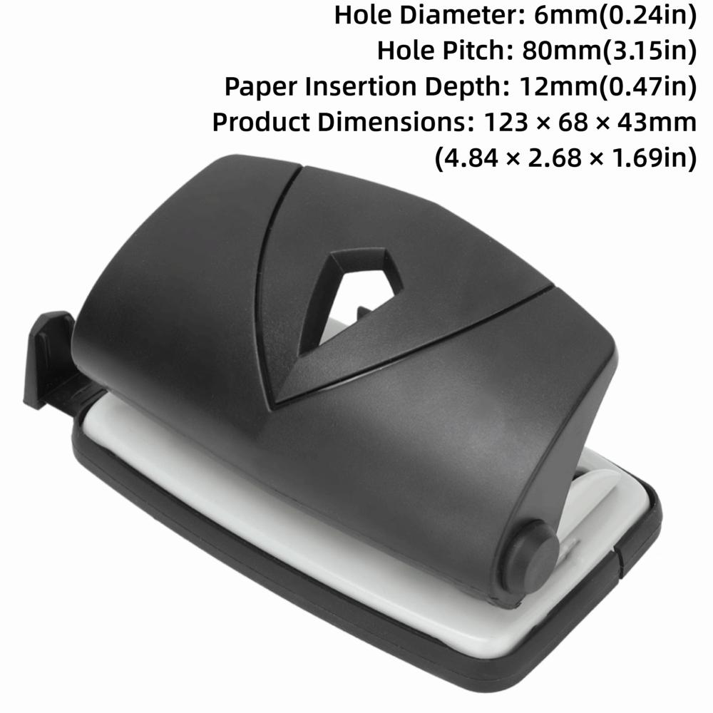 Convenient 2 Hole Puncher 2 Hole Paper Puncher Durable Hole Slot Puncher  Paper Punching