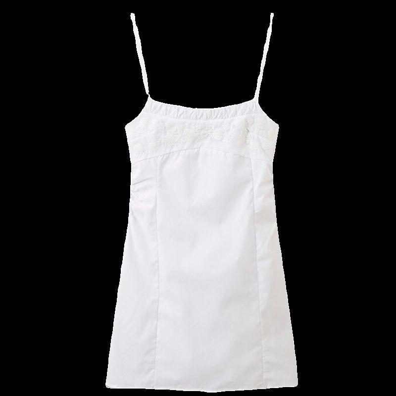 Fashion Style 2024 Spring New Arrival Women's Sling Temperament Wild Poplin Embroider Dress Short Skirt 0881322