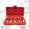 10pcs 12 Point Triple/Square Socket Adapter Bit Set Tamper Proof With Case Automotive Tool Kit Socket Wrenches Hand Tools