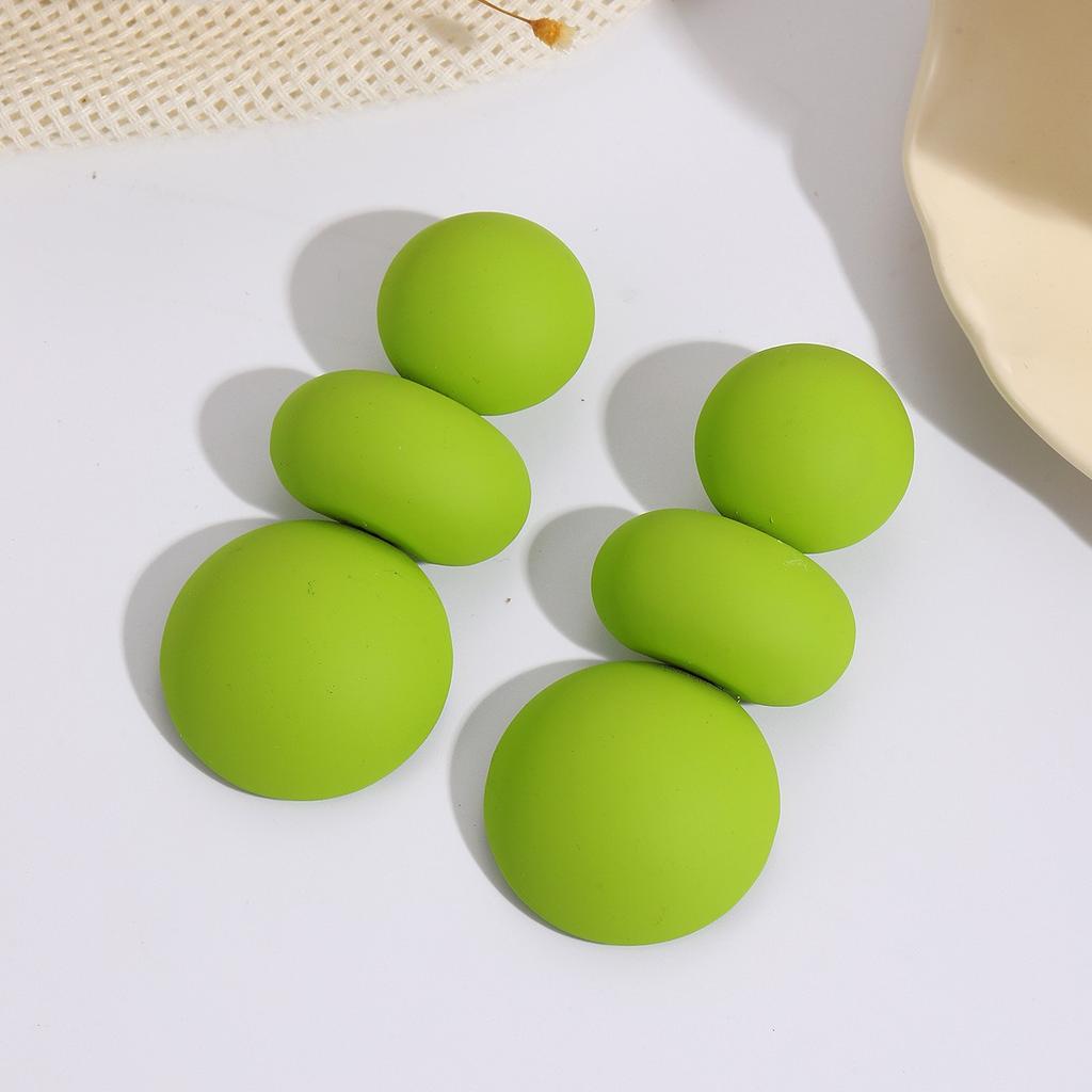 Exaggerated Atmospheric Earrings, Metal Smooth Geometric Round Earrings, Light Luxury And High-End Women'S Temperament Earrings