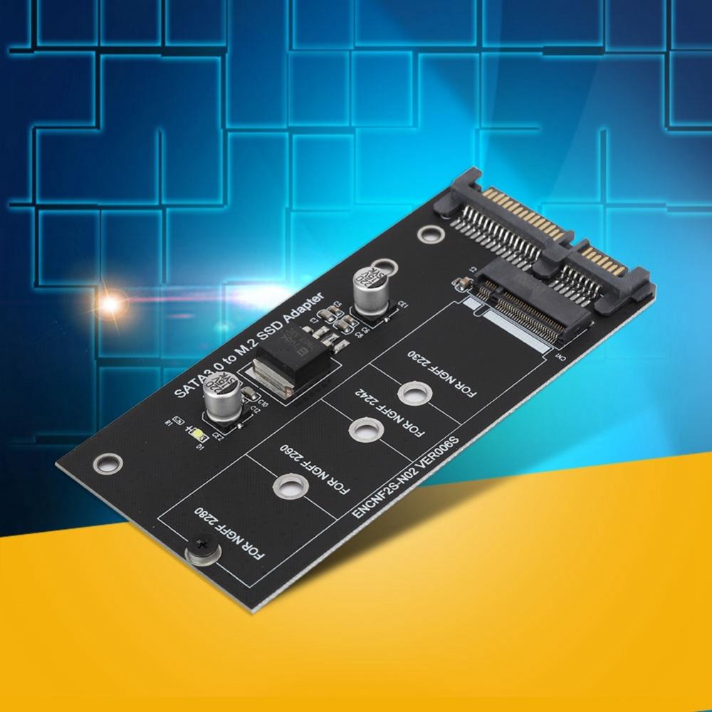 22PIN M.2 NGFF To SATAs Adapter Black Hard Drive Disk Adapter Hard Drive Disk Upgrad