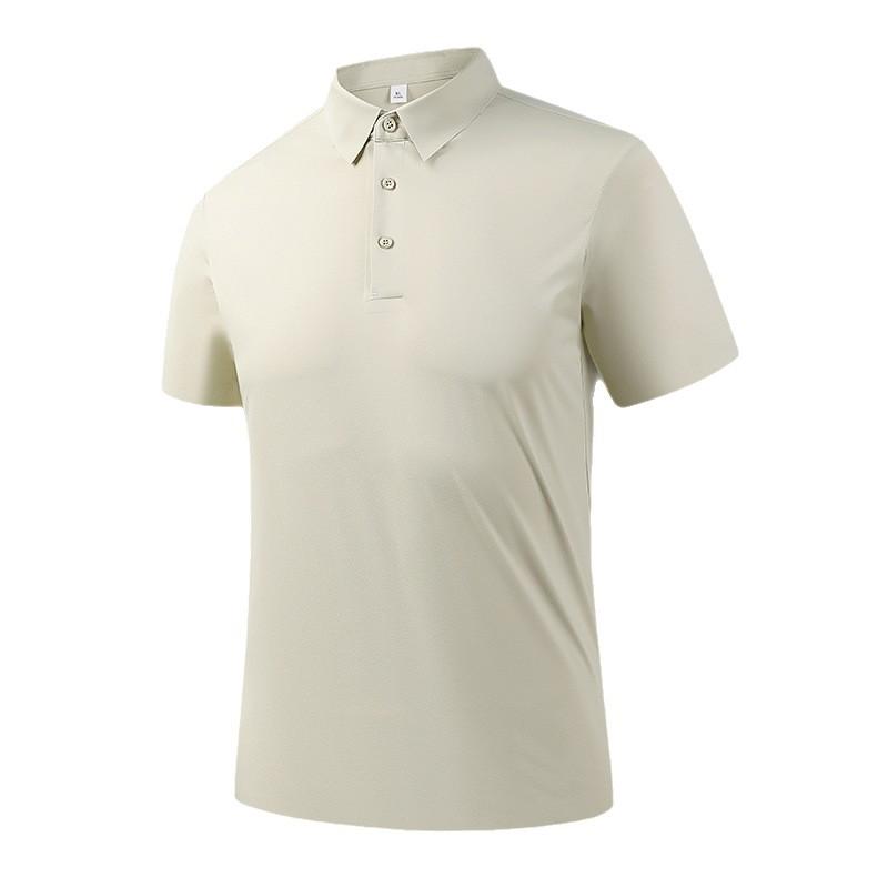 Seamless POLO Shirt T-shirt Ice-feeling Quick-drying Fabric Soft, Light-skin Breathable Lapel T-shirt Polo Shirt