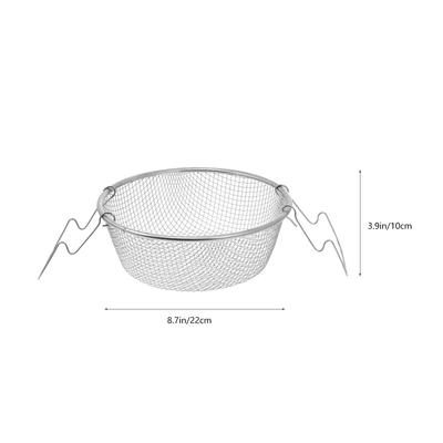 1Pcs Stainless Steel Food Fried Basket Frying Tool Kitchen Fry Basket Deep Fryer Strainer French Fries Kitchen Strainer