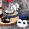 Diy Homemade Mold Coffee Coaster Cobweb Skull Graveyard for Creative Silicone Mold Crystal Placemat Mold for Diy Craft