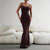 Knitted Dress Halter Neck Solid Color Wrapped Hip Sexy Slim Fit Women's Autumn Winter