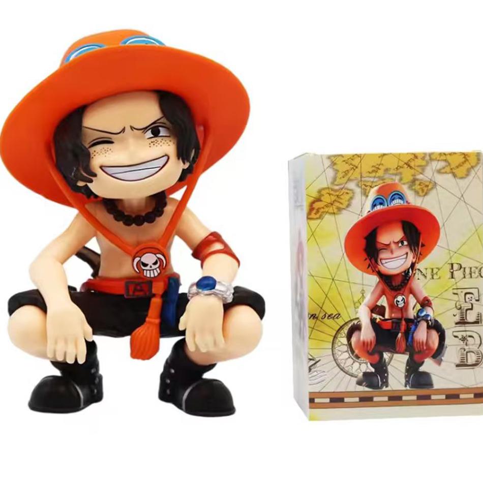 12-15cm ONE PIECE  Anime Monkey D Luffy Roronoa Zoro Q-Version PVC Model Desktop Car Ornament  Kids Birthday Christmas Gift Toys
