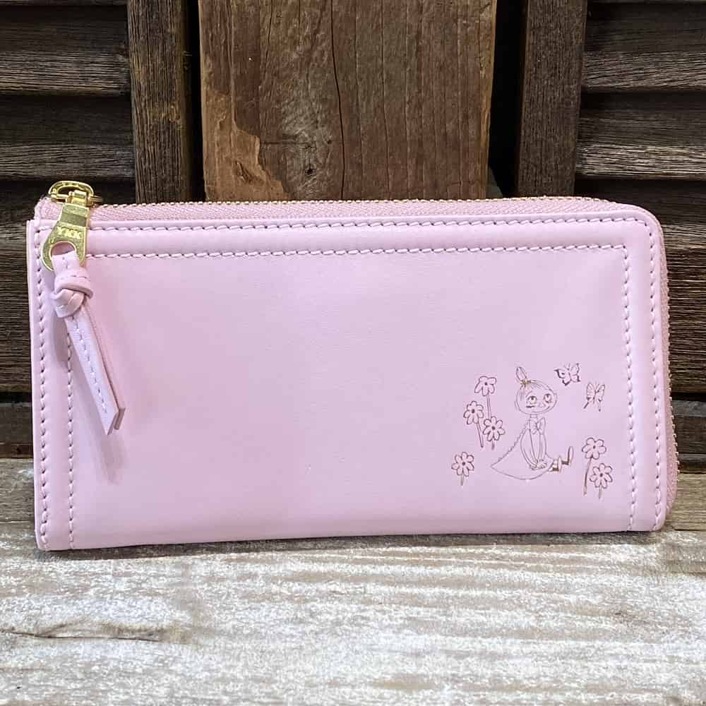BAGGY PORT ANNEX Moomin Pattern Foil-pressed Cowhidefull Grain Leather L-shaped Zipper Long Wallet (MZKM-002) X Collaboration Women.