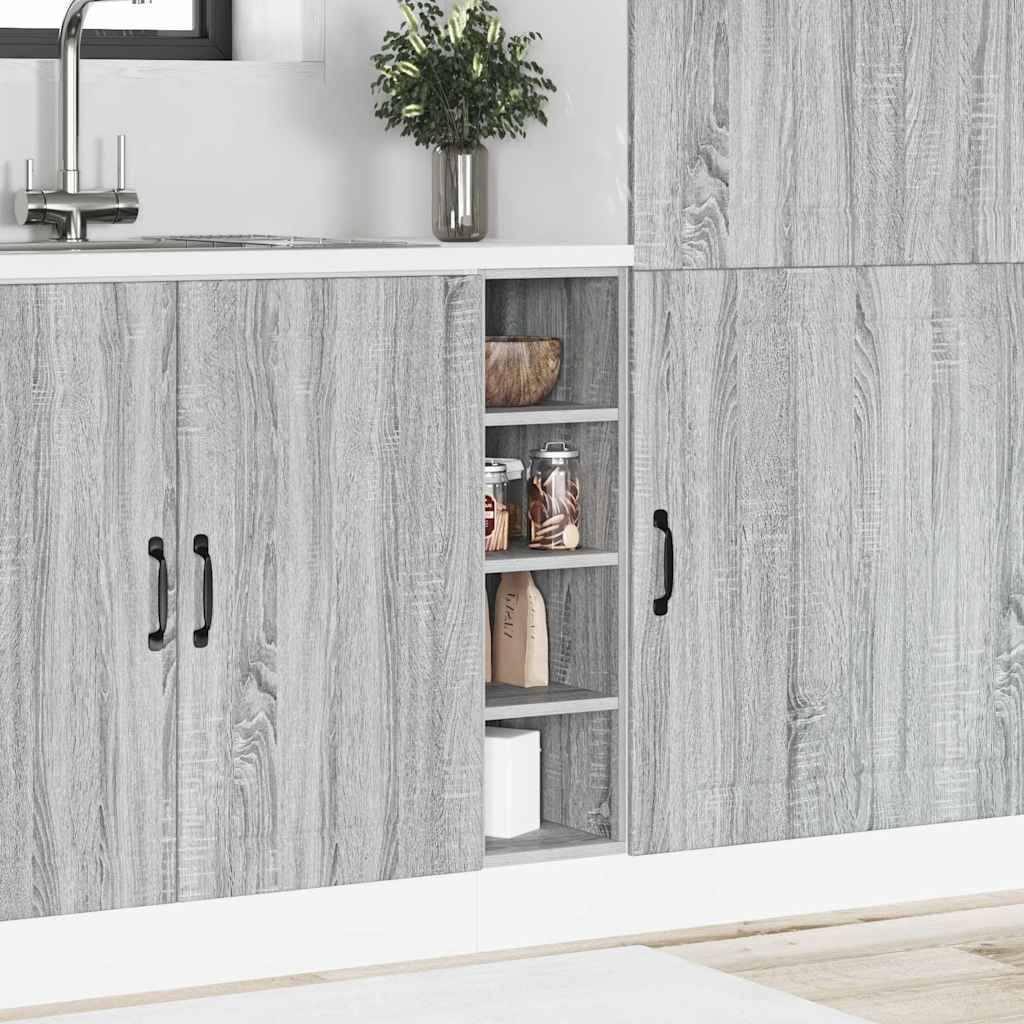 Vidaxl Szafka Dolna Szara Sonoma 20X44,5X81,5 Cm Drewno Klejone