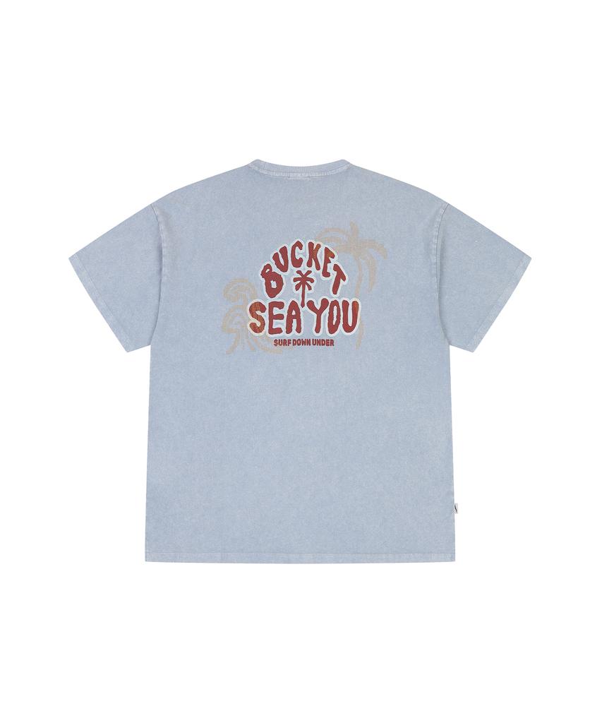 Beokis Sea You Wave Dyed T-Shirt [Sky Blue]