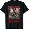 Castlevania Gruppenfoto Roter Kreis Logo T-Shirt