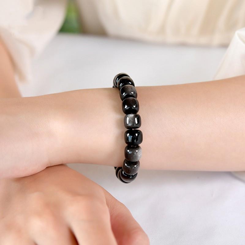 Natural Gold Obsidian Bracelet Women MenGood Luck Bead Men Crystal Meditation