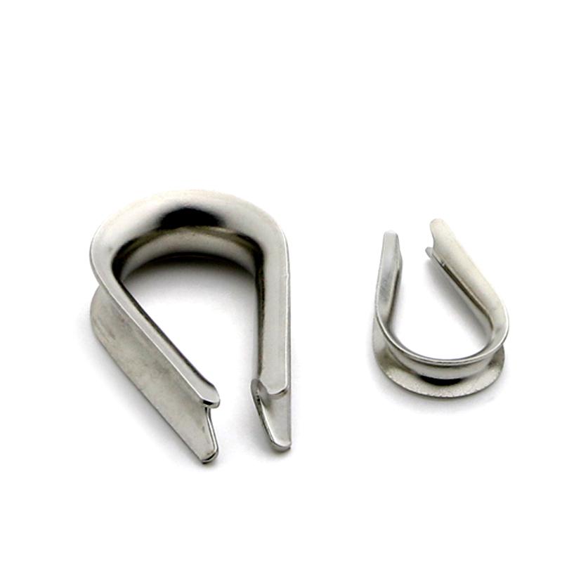 304/316 Stainless Steel Wire Rope Cable Thimbles Accessories , J006