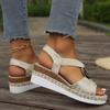 Spring and Summer Footwear Plus Size Wedge Sandals Light-soled Thick-soled Fishmouth Women's Shoes