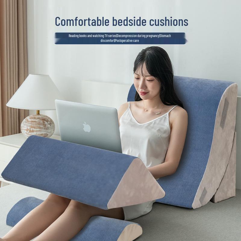 Großes Rückenlehnen-Kopfteilkissen - Weiches Lendenstützkissen für Bett oder Sofa, Ideal für Schwangere & ältere Menschen