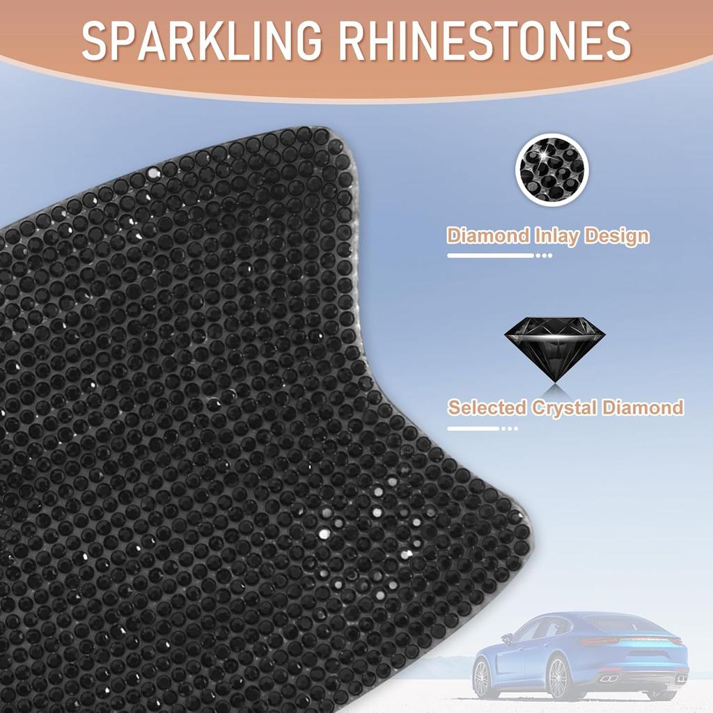 10 PCS Bling Car Door Handle Protector, Shiny Crystal Rhinestone Anti-Scratch Universal Cars Door Handle Protective Cover, Glitter Automotive